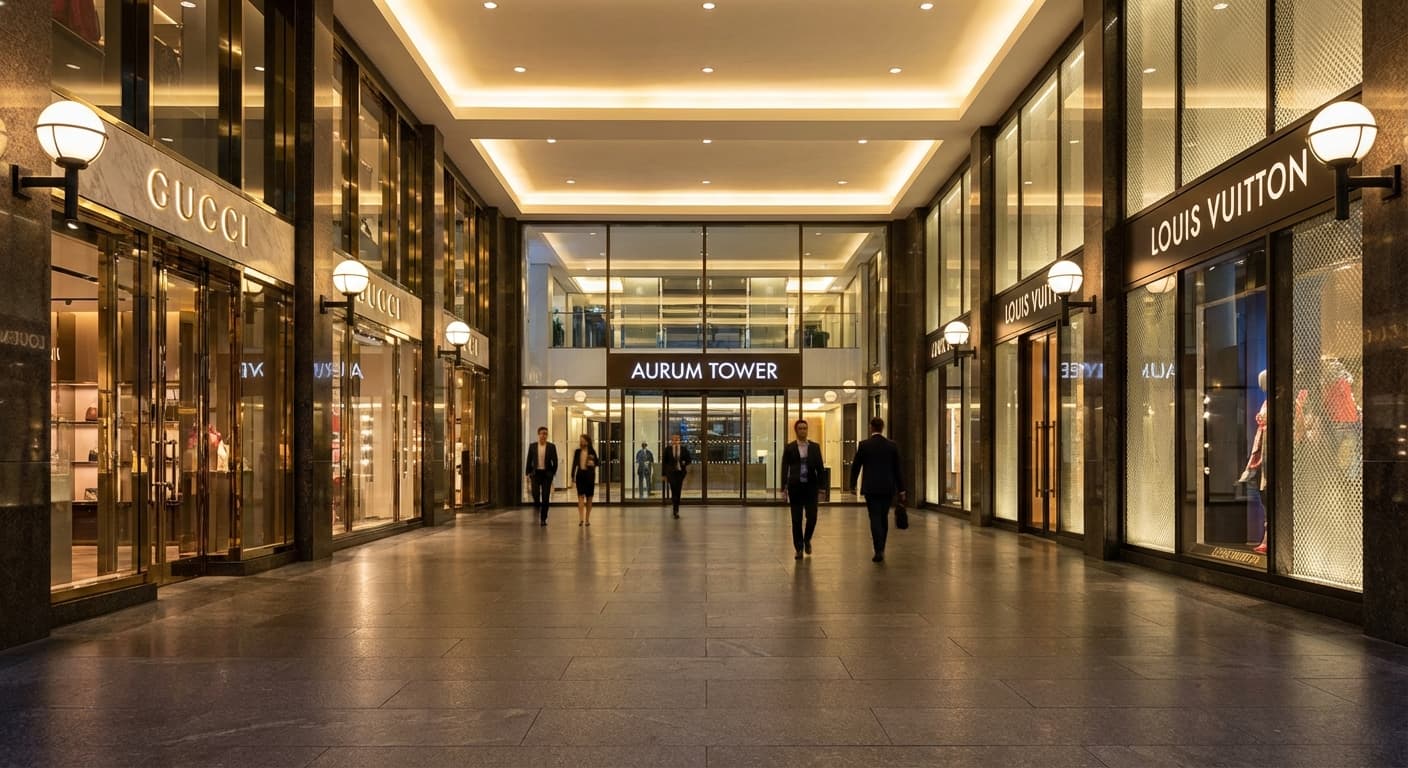 Pedestrian promenade render